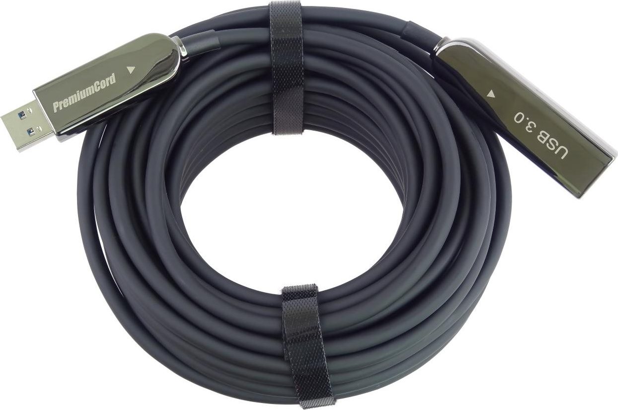 PREMIUMCORD Kabel USB3.0 + 2.0 prodlužovací optický AOC kabel A/Male - A/Female 20m