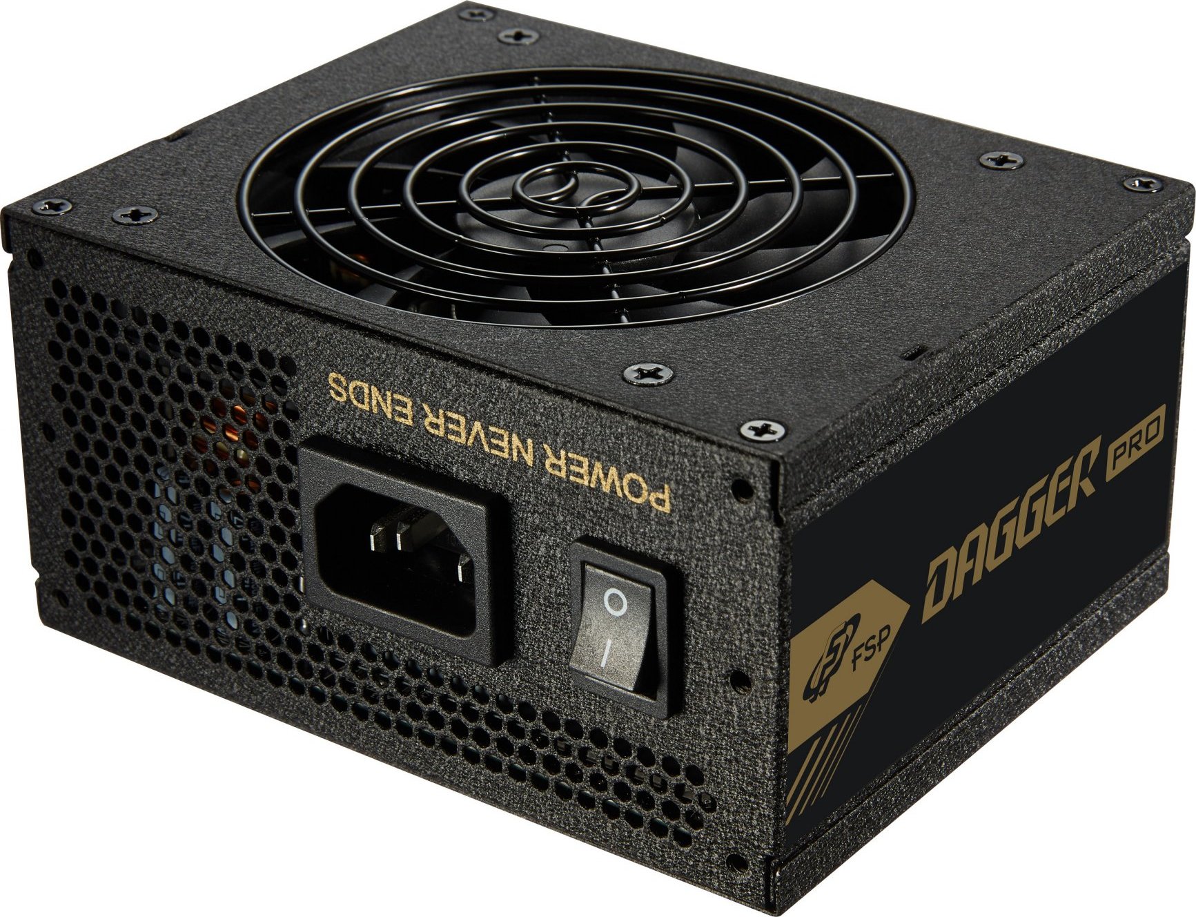 Napájací zdroj Fortron 650W DAGGER PRO 650, 80+ GOLD, Full Range, modulárny kábel, SFX&ATX, plná ochrana, 8cm dual BB