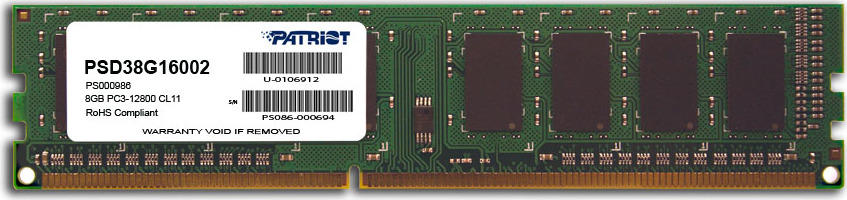 PATRIOT Patriot/DDR3/8GB/1600MHz/CL11/1x8GB