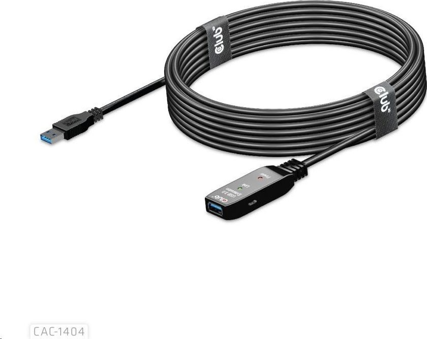 Club 3D Kábel USB Club3D 3.2 Kábel aktívneho opakovača Gen1 M/F 28AWG, 5 m