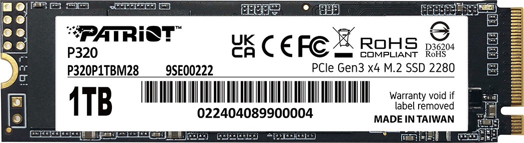 PATRIOT P320/1TB/SSD/M.2 NVMe/5R