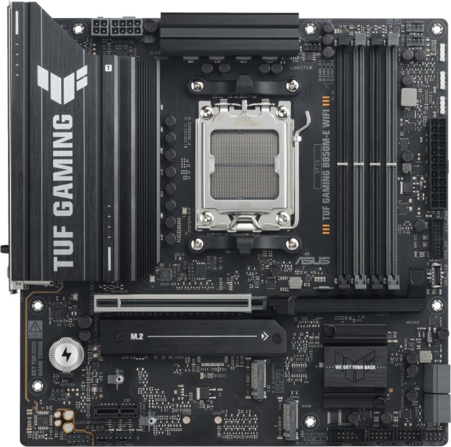 ASUS MB Sc AM5 TUF GAMING B850M-E WIFI, AMD B850, 4xDDR5, 2xDP, 1xHDMI, WiFi, mATX