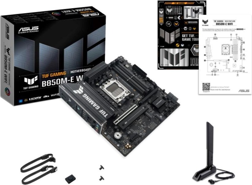 ASUS MB Sc AM5 TUF GAMING B850M-E WIFI, AMD B850, 4xDDR5, 2xDP, 1xHDMI, WiFi, mATX