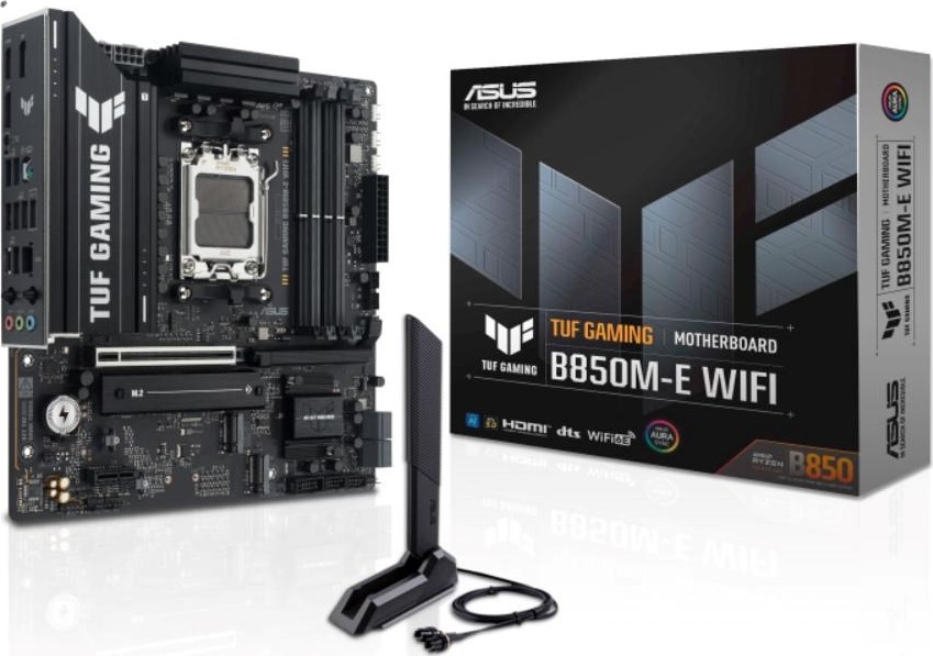 ASUS MB Sc AM5 TUF GAMING B850M-E WIFI, AMD B850, 4xDDR5, 2xDP, 1xHDMI, WiFi, mATX