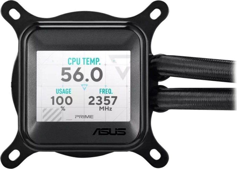 ASUS vodní chladič CPU AIO PRIME LC 360 ARGB LCD, 3x120mm, AM5, LGA1851, Černá