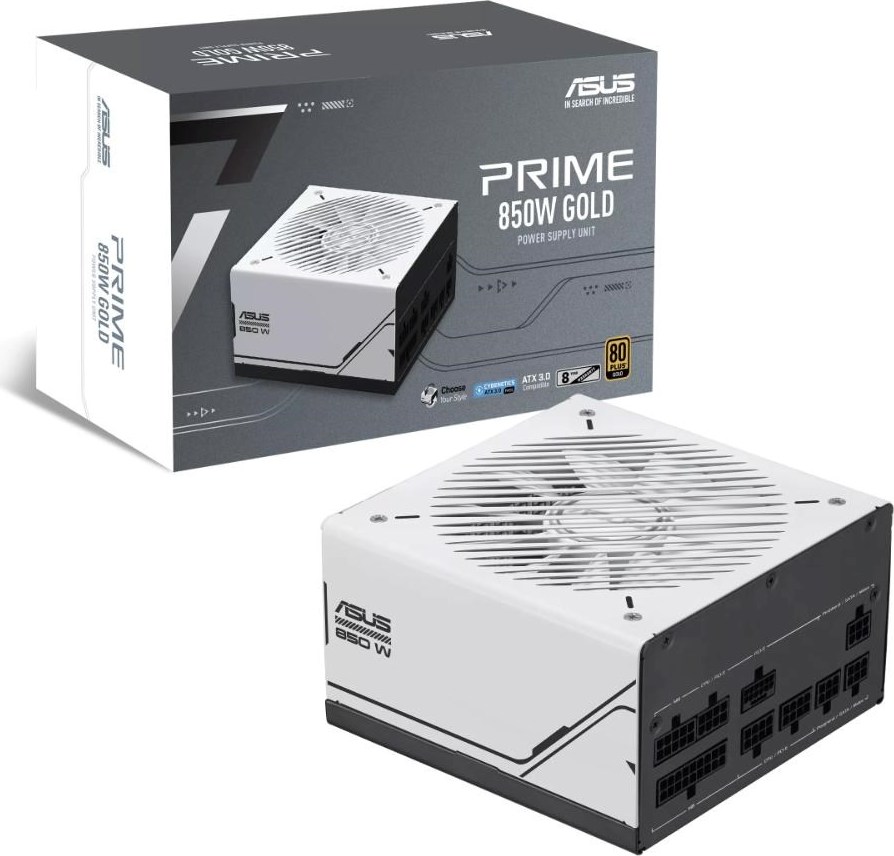ASUS zdroj PRIME AP-850G 850W, 135mm, 80+ Gold, Plně modulární, ATX 3.1