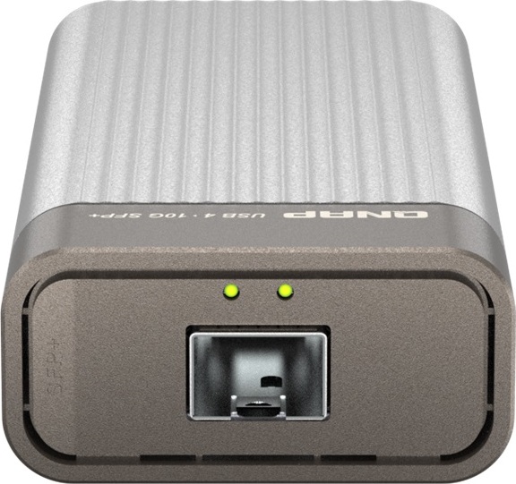 QNAP QNA-UC10G1SF adaptér USB-C/Thunderbolt 4 na SFP+ (1xSFP+,1xUSB-C4/TB4,fanless)