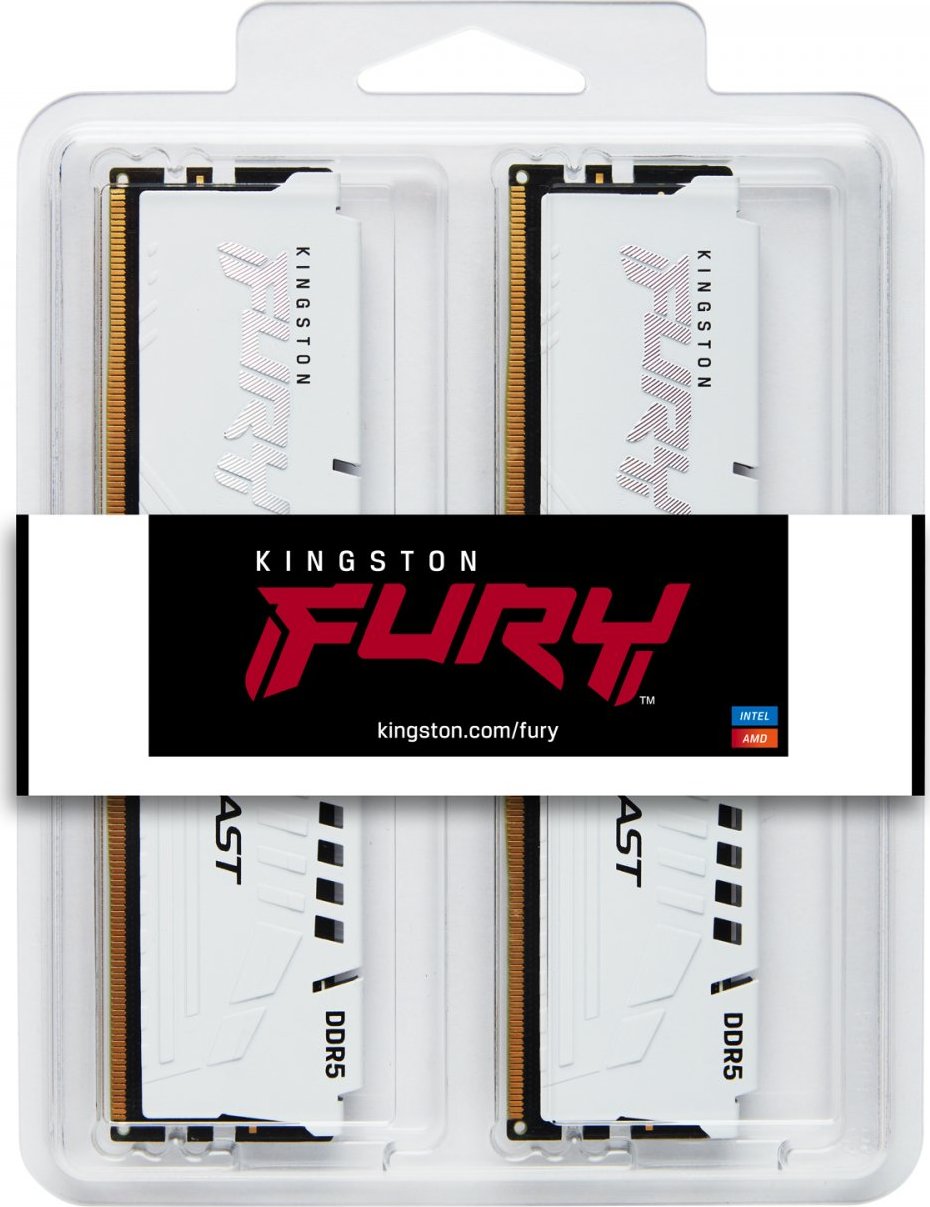 KINGSTON DIMM DDR5 32GB (Kit of 2) 6000MT/s CL36 FURY Beast Bílá EXPO