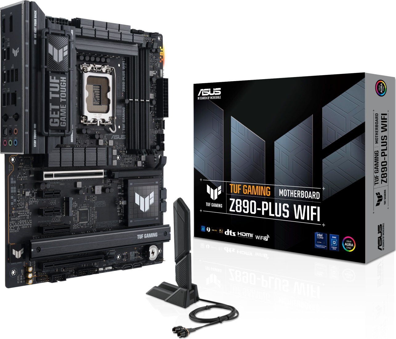 ASUS MB Sc LGA1851 TUF GAMING Z890-PLUS WIFI, Intel Z890, 4xDDR5, 1xDP, 1xHDMI, 1xThunderbolt, 1xUSB4, WI-FI, ATX