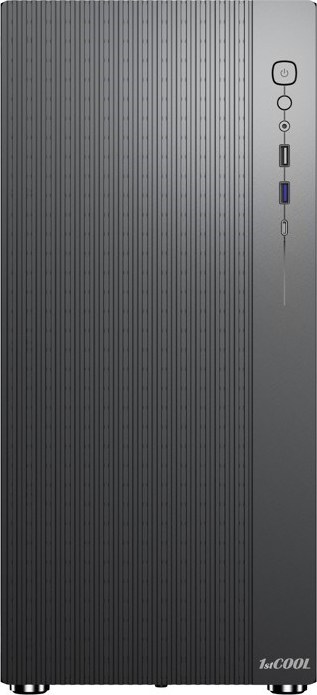 1stCOOL skříň GAMER 4, Mid tower, AU, USB 3.0, USB-C, 2x120mm, bez zdroje, černá