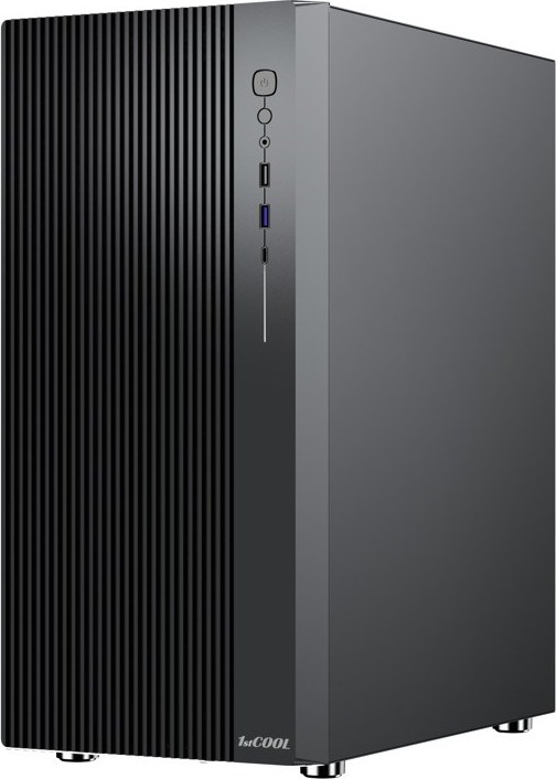1stCOOL skříň GAMER 4, Mid tower, AU, USB 3.0, USB-C, 2x120mm, bez zdroje, černá