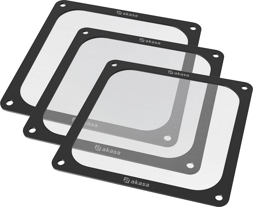 AKASA prachový filtr Silná magnetická nylonová síťovina, 140mm, 3-pack