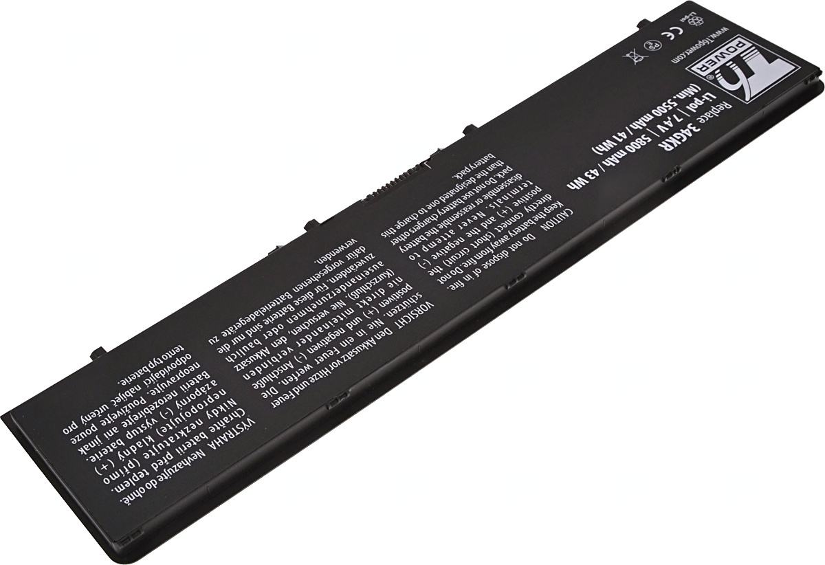 Baterie T6 Power pro Dell Latitude E7440, Latitude E7450, 5800mAh, 43Wh, 4cell, Li-pol