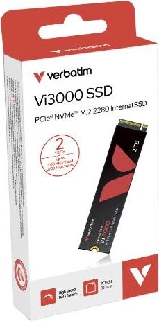 VERBATIM SSD Vi3000 Internal PCIe NVMe M.2 SSD 2TB , W 3000/ R 3300 MB/s