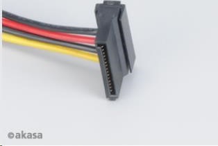 AKASA kábel SATA redukcia napájania zo 4pin Molex konektora na 2x SATA, 30cm