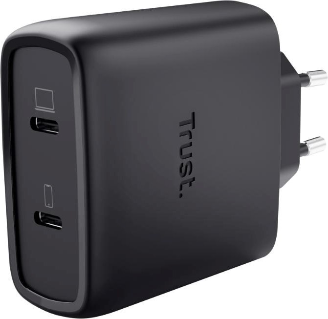 TRUST GaN Nabíječka MAXO 65W 2-Port, USB-C, černá