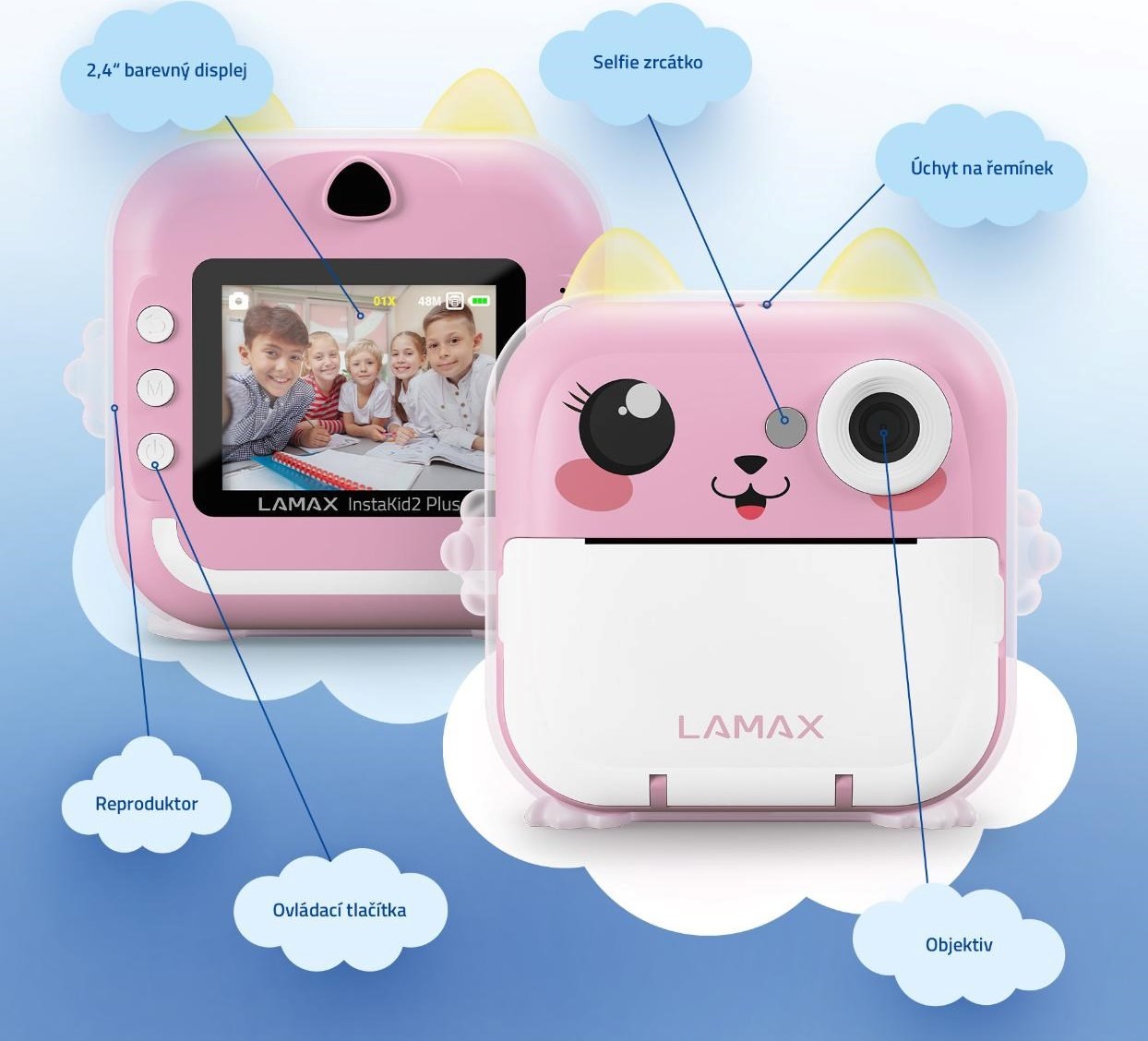 LAMAX InstaKid2 Plus - pink