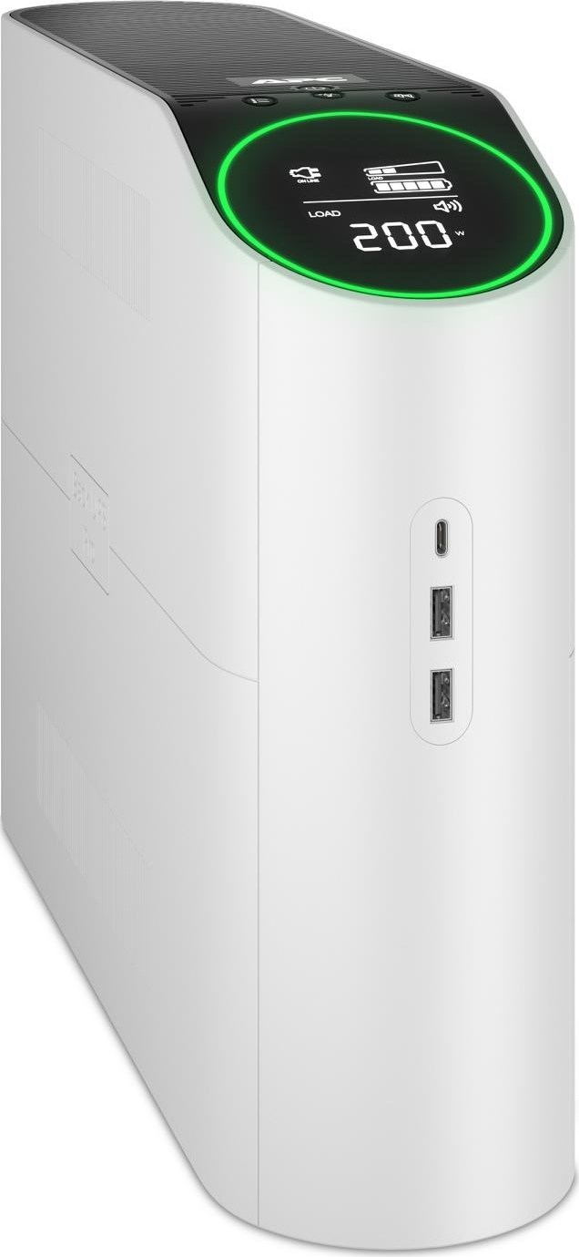 APC Back-UPS Pro Gaming 2200VA, 6 Outlets, AVR, LCD Interface (1320W), 4x Schuko, 2x IEC C13, bílá (Arctic)