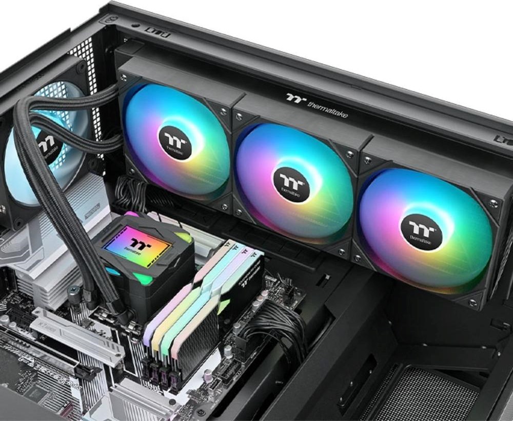 THERMALTAKE Vodní chladič LA360 ARGB, 3x120mm ARGB, LGA1851, AM5, černá