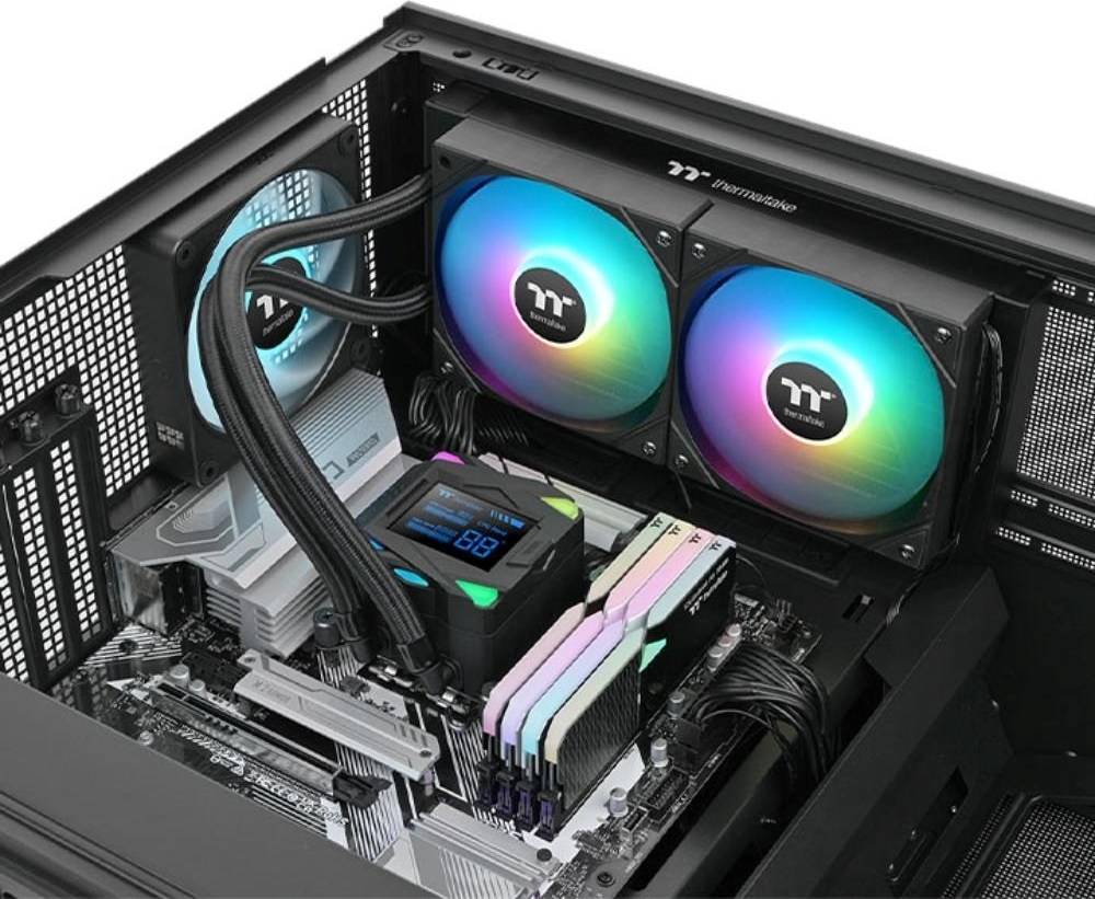 THERMALTAKE Vodní chladič LA240-S ARGB, 2x120mm ARGB, LGA1851, AM5, černá