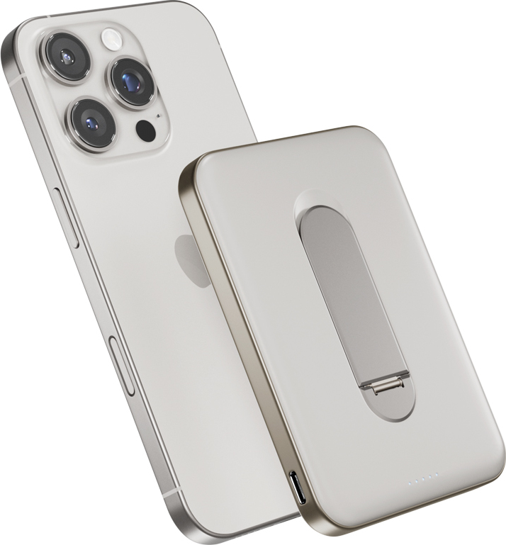 Epico Qi2 5000mAh Alu Mag+ Stand PB EM52 - titan