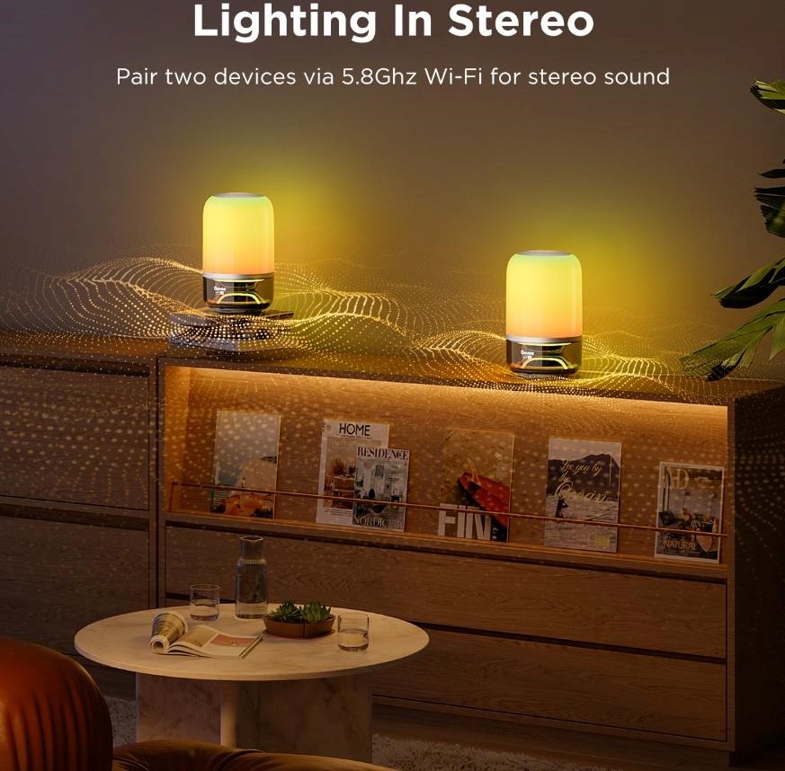 Govee Table Lamp 2 RGBW Akumulátorová lampa s reproduktorem - zvuk od JBL