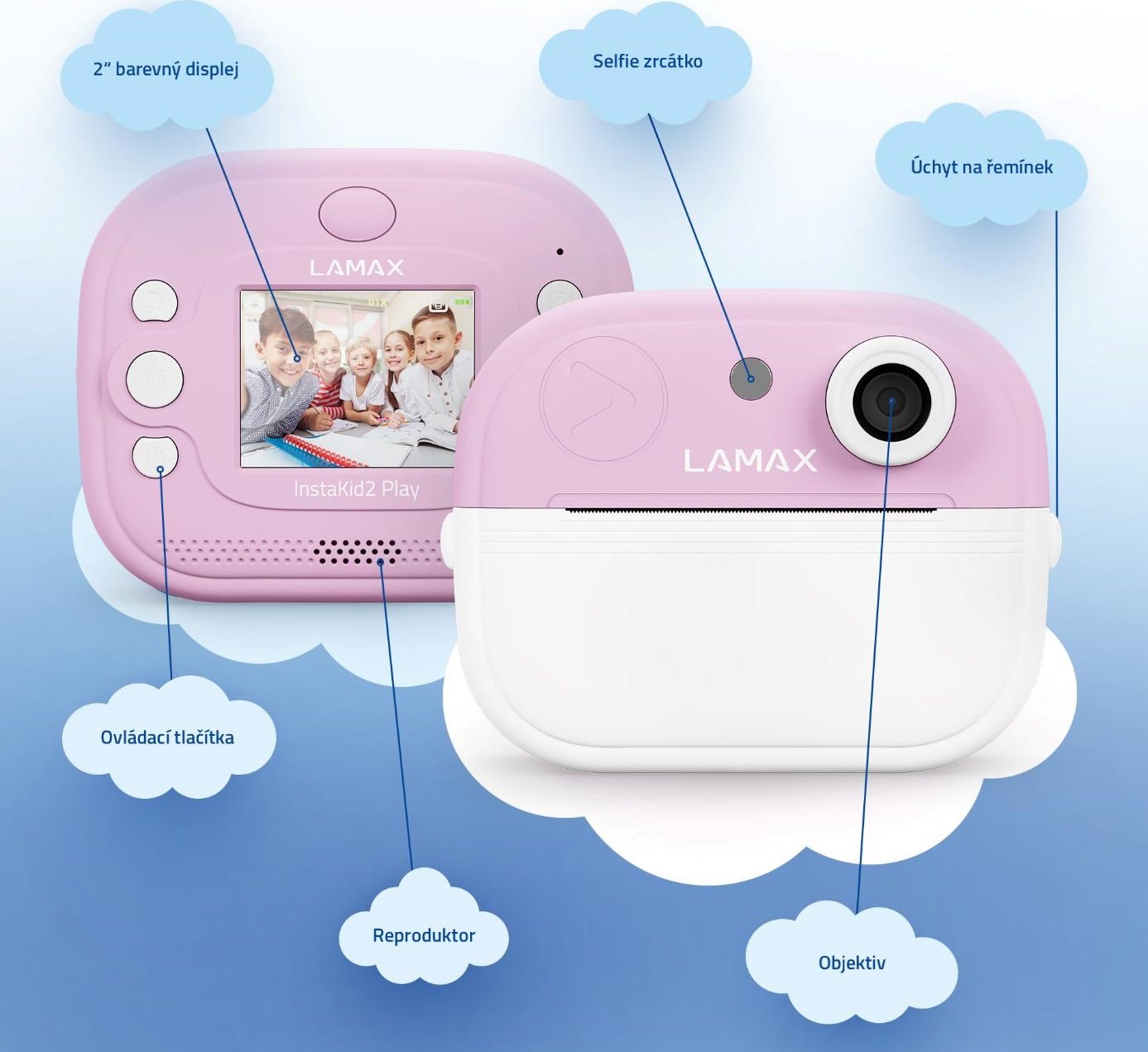LAMAX InstaKid2 Play - pink