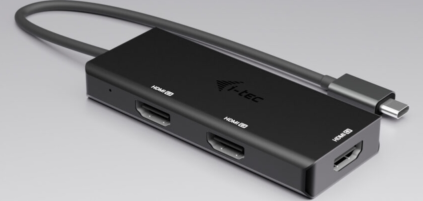 i-tec USB-C Triple 4K HDMI Video Adapter, Power Delivery 100W