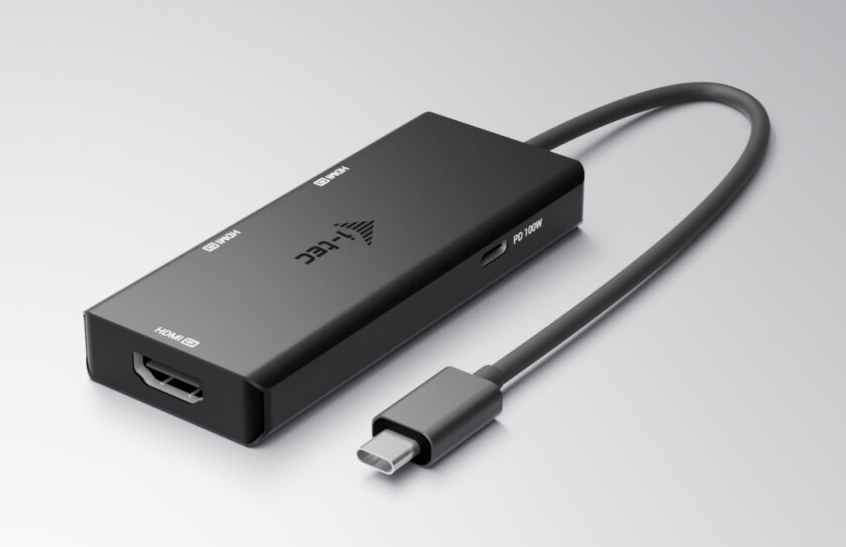 i-tec USB-C Triple 4K HDMI Video Adapter, Power Delivery 100W