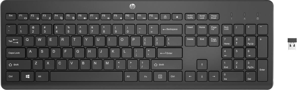 HP 230/Bezdrátové USB/GER layout/Černá