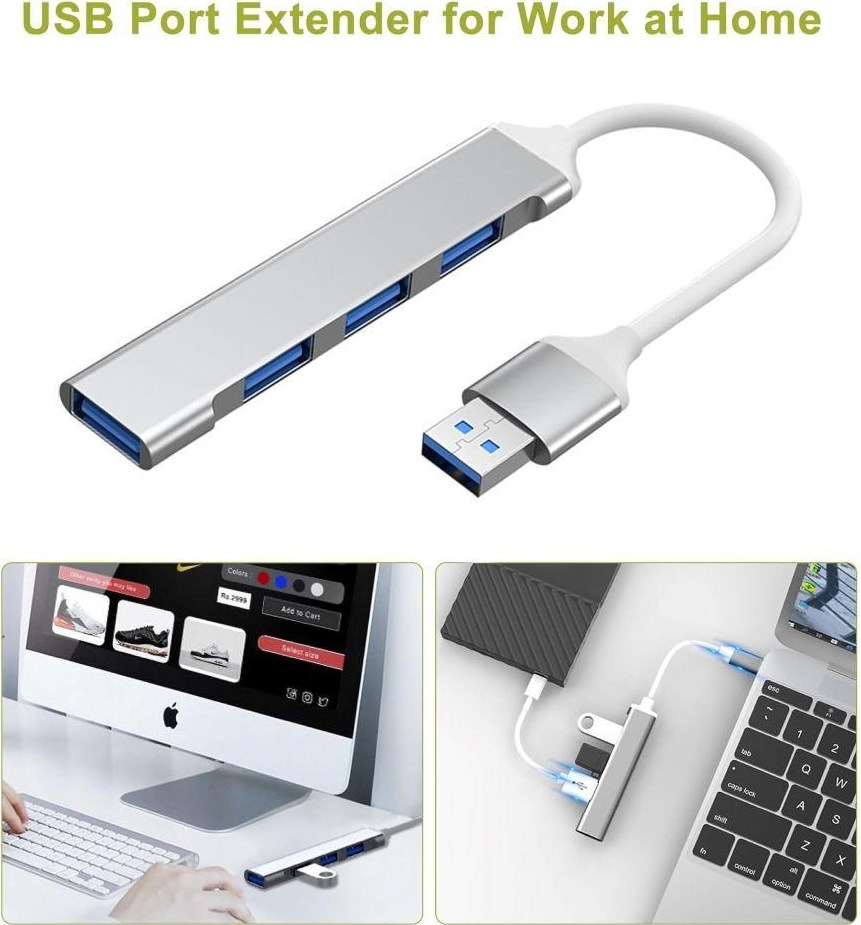 PremiumCord Hub USB3.2A na USB3.2 A + 3x USB2.0 A, SuperSpeed 5Gbps, hliníkové pouzdro