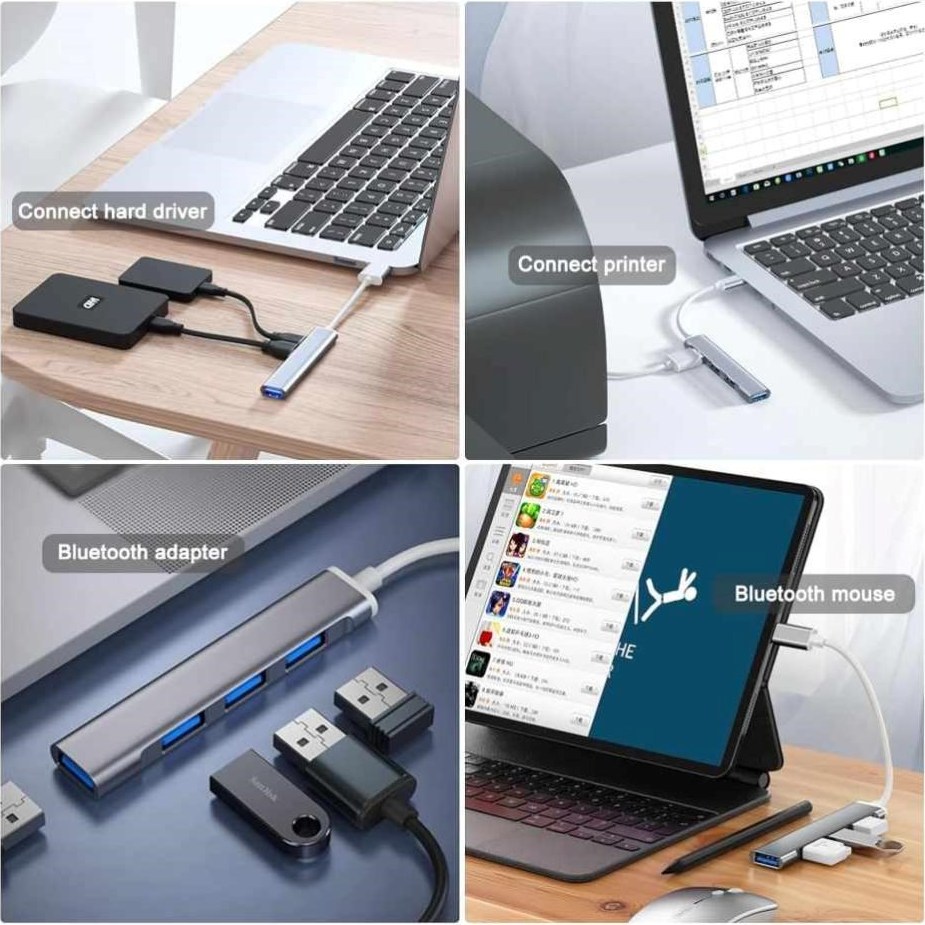 PremiumCord Hub USB3.2A na USB3.2 A + 3x USB2.0 A, SuperSpeed 5Gbps, hliníkové pouzdro