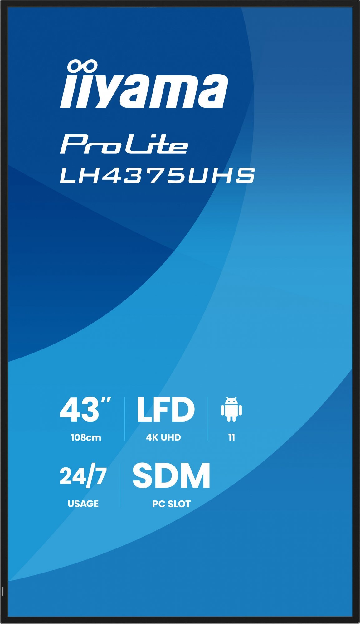 43" iiyama LH4375UHS-B2AG:IPS,4K UHD,Android,24/7