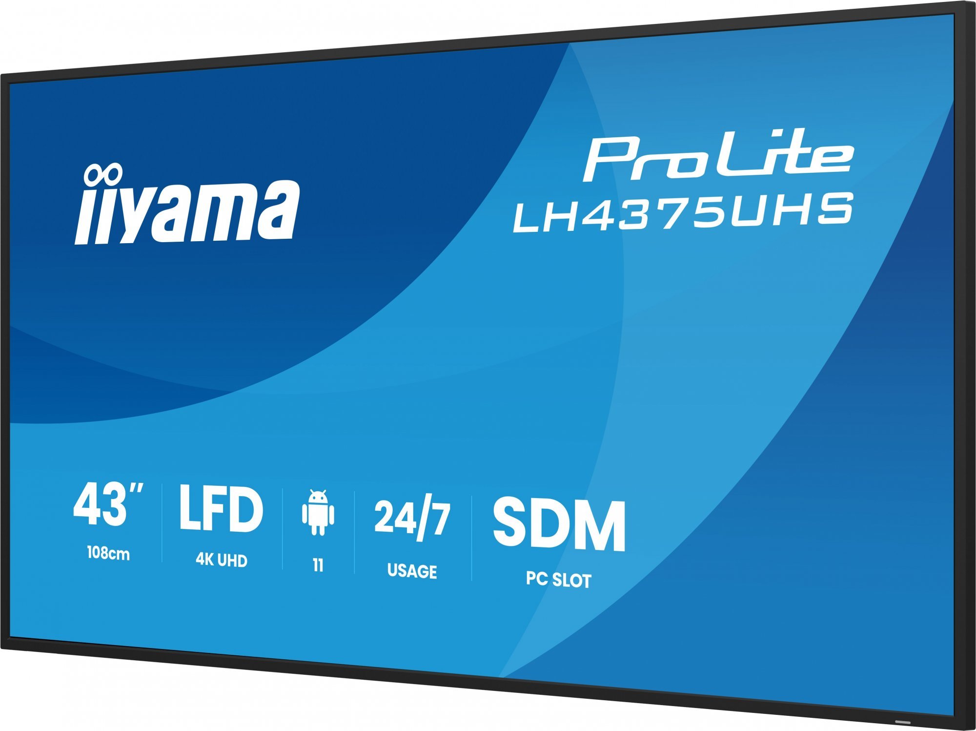 43" iiyama LH4375UHS-B2AG:IPS,4K UHD,Android,24/7