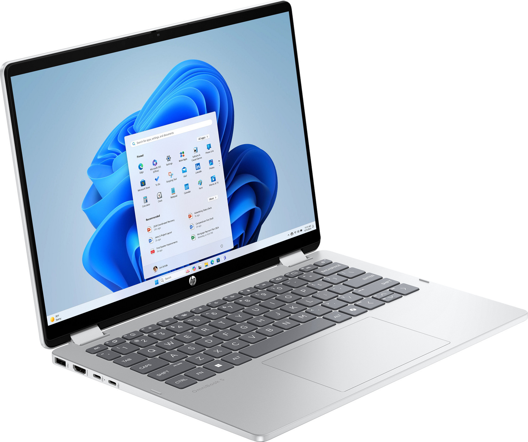 HP Inc. NTB HP OmniBook 5 Flip 14-fp0433nc, i5-1334U, Touch/14" 2K OLED, 16GB LPDDR5, SSD 512GB, Win11, 3m GamePass