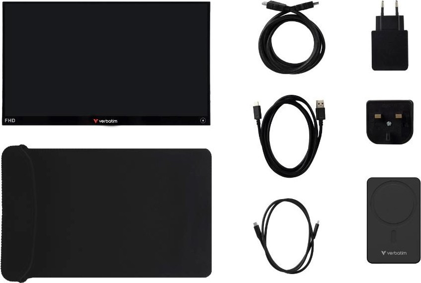 Verbatim Přenosný dotykový monitor 14" FHD LIGHT s powerbankou 5000mAh