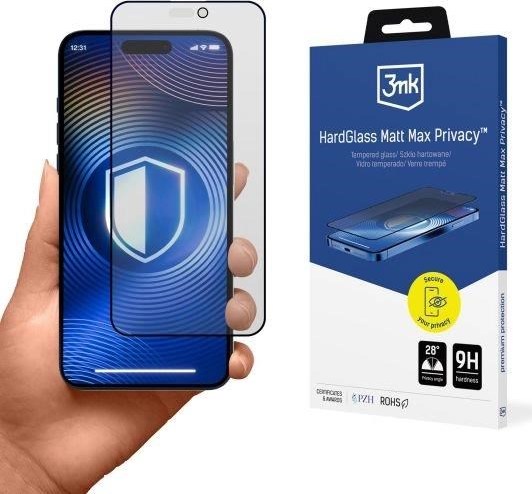 3mk tvrzené sklo HardGlass Matt Max Privacy pro Apple Iphone 17 Pro Max