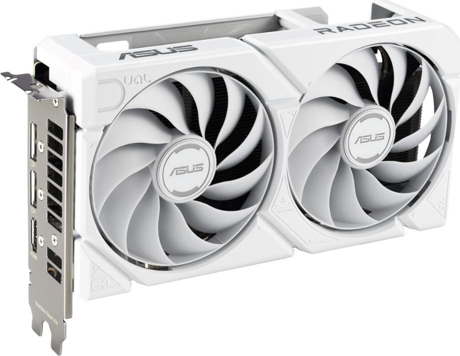 ASUS VGA AMD Radeon RX 9060 XT DUAL 16GB WHITE, RX 9060 XT, 16GB GDDR6, 2xDP, 1xHDMI