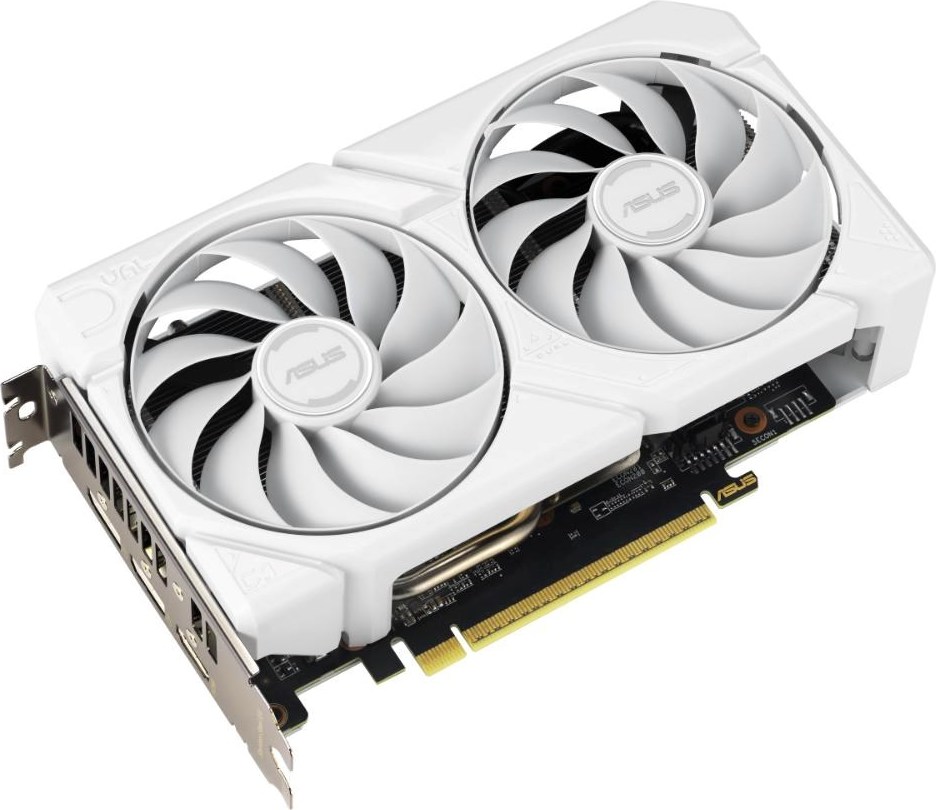 ASUS VGA AMD Radeon RX 9060 XT DUAL 16GB WHITE, RX 9060 XT, 16GB GDDR6, 2xDP, 1xHDMI
