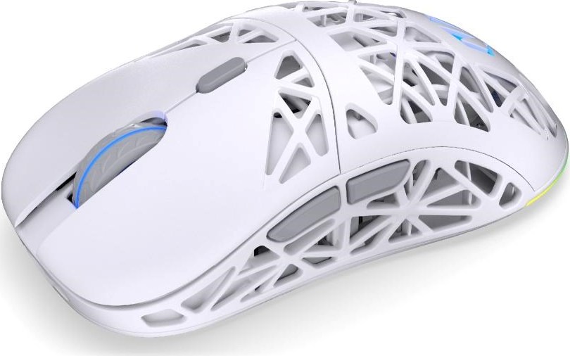 Endorfy Herní myš LIV Plus Wireless Onyx White, Bezdrátová, ARGB, bílá