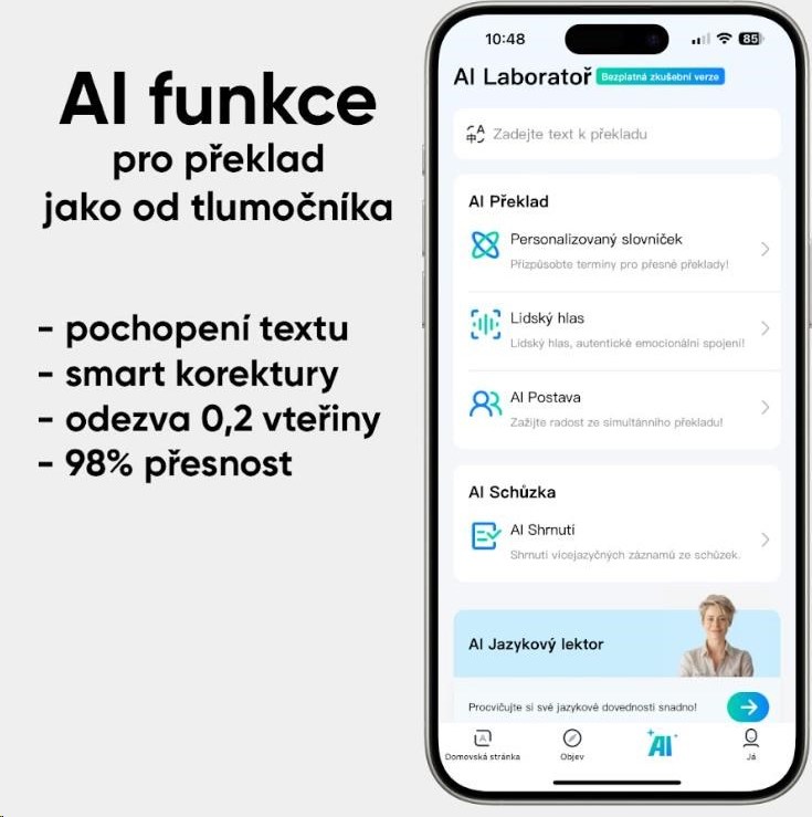 Timekettle W4 AI Chytrý překladač, gold