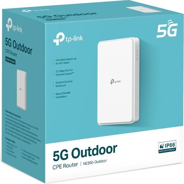 TP-Link NE200-Outdoor venkovní 5G, 4G LTE router (5G, 4G LTE,1x2,5GbE,1xnanoSIM)