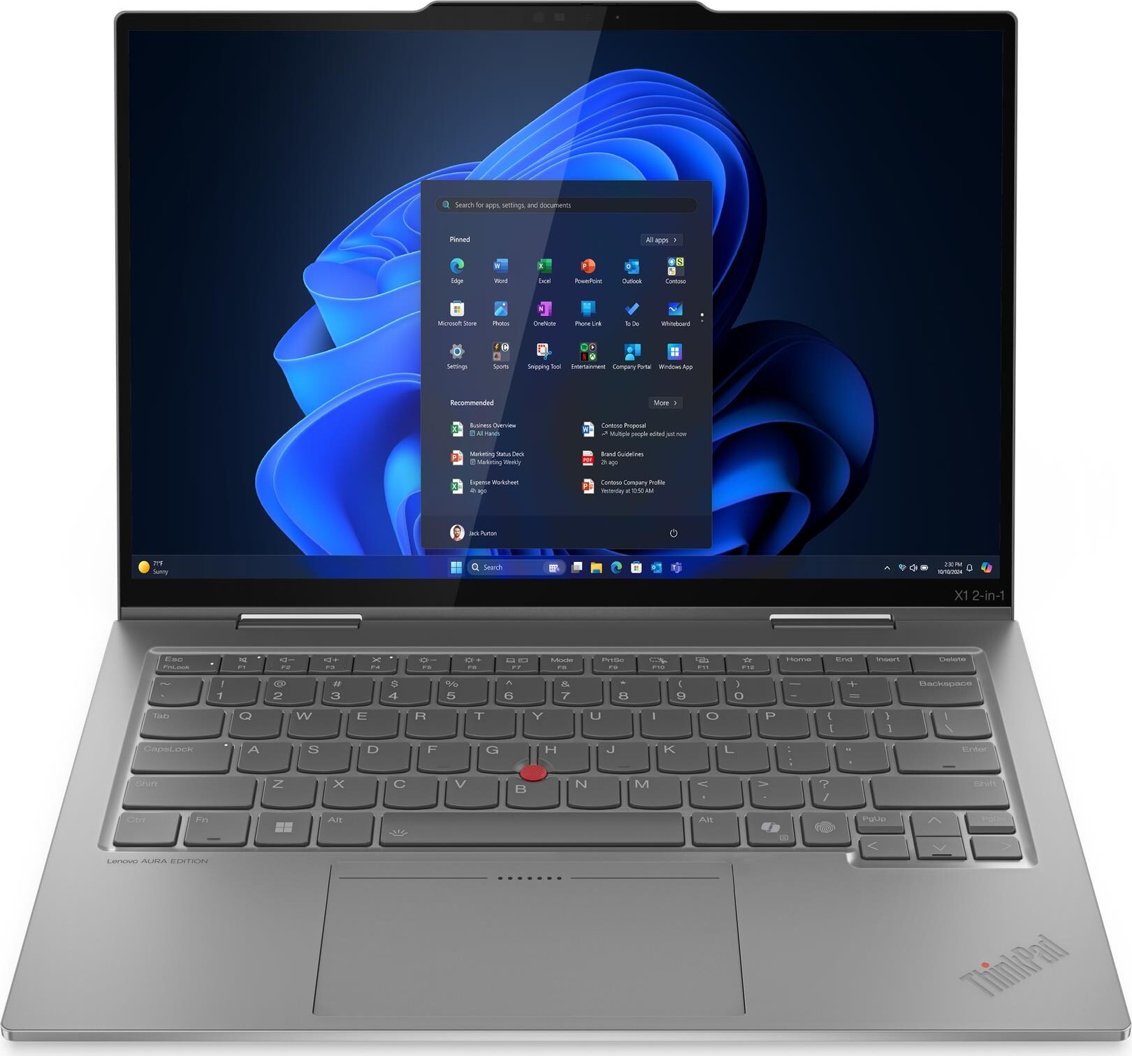 LENOVO NTB ThinkPad X1 2-in-1 G10 Aura Edition - Ultra 7 265U,14" 2.8KOLED,64GB,2TSSD,Intel Graphics,W11P,3Y Premier