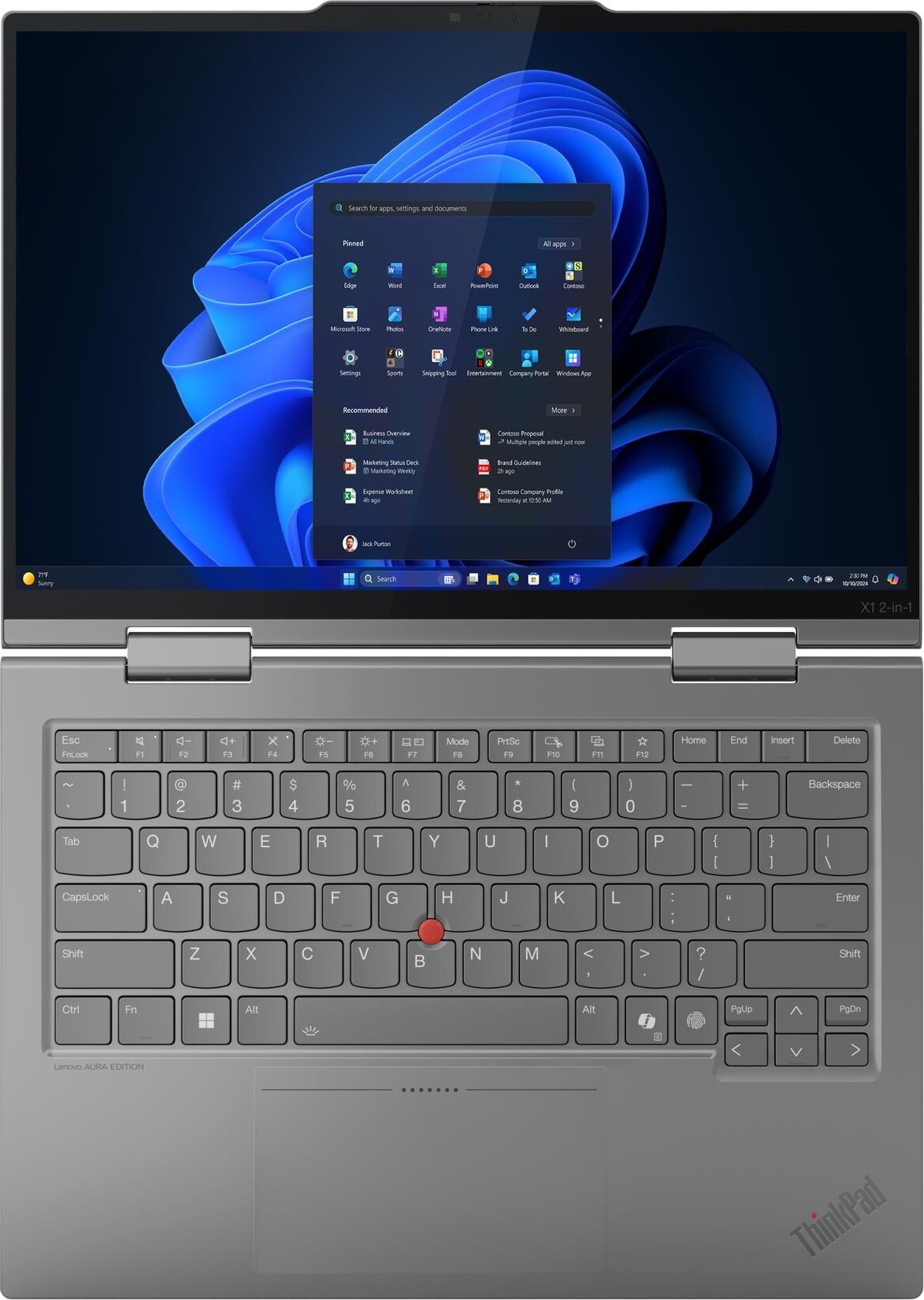 LENOVO NTB ThinkPad X1 2-in-1 G10 Aura Edition - Ultra 7 265U,14" 2.8KOLED,64GB,2TSSD,Intel Graphics,W11P,3Y Premier