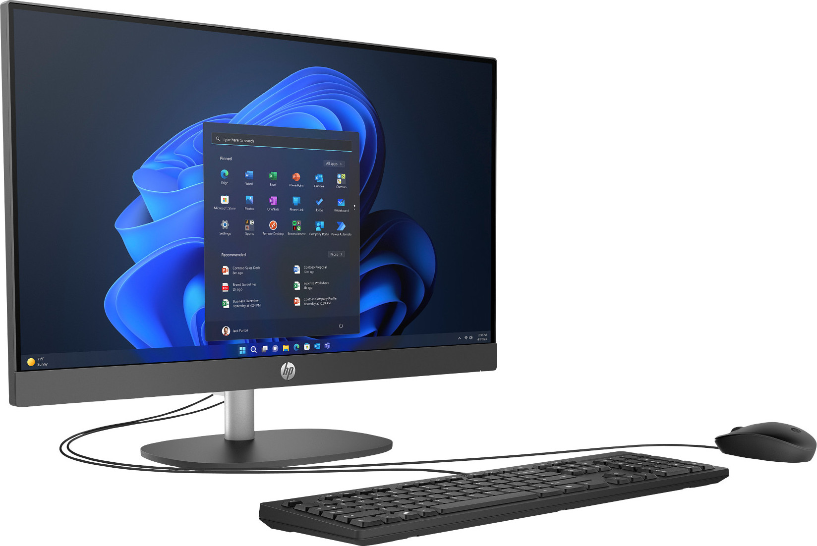 HP Inc. HP AIO ProOne 240 G10 AiO 23.8 NT i3-N300,8GB,512GB NVMe, WiFi 6 + BT,klávesnice a myš,65W externí,šedá,HDMI,Win11Pro