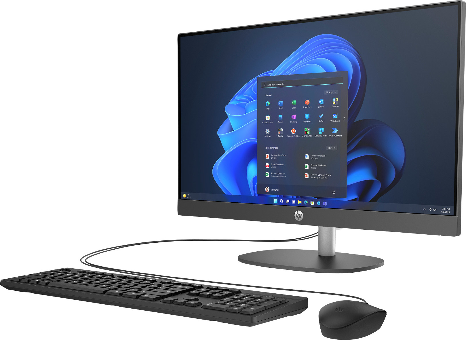 HP Inc. HP AIO ProOne 240 G10 AiO 23.8 NT i3-N300,8GB,512GB NVMe, WiFi 6 + BT,klávesnice a myš,65W externí,šedá,HDMI,Win11Pro