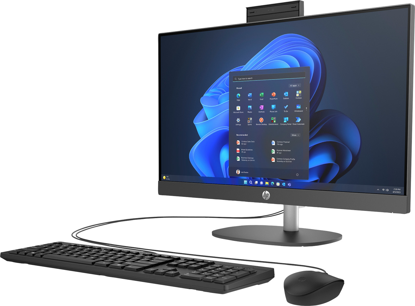 HP Inc. HP AIO ProOne 240 G10 AiO 23.8 NT i3-N300,8GB,512GB NVMe, WiFi 6 + BT,klávesnice a myš,65W externí,šedá,HDMI,Win11Pro