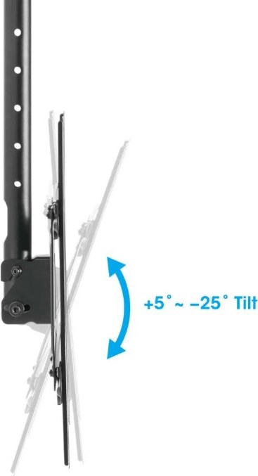 MANHATTAN Stropní držák TV, natáčecí (+/-30° Otáčení, +5 to -25° Náklon, max. 50kg)
