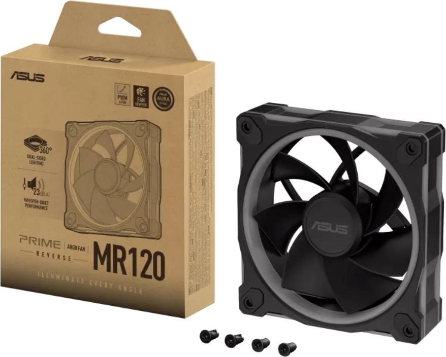 ASUS Ventilátor PRIME MR120 ARGB Reverse, 1x120mm, černá