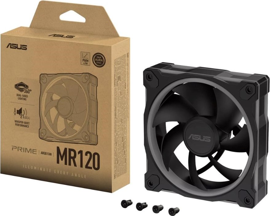 ASUS Ventilátor PRIME MR120 ARGB, 1x120mm, černá